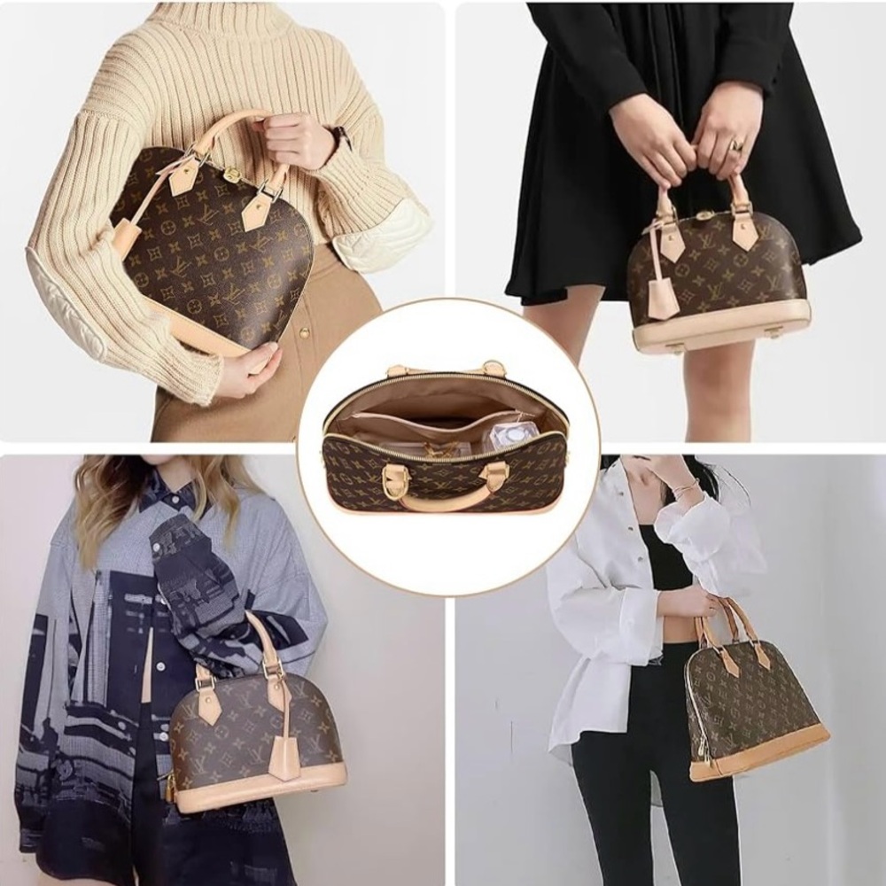 NEW 100% SILK Luxury Bag Organizer for Alma PM, Beige - Picture 6 of 8